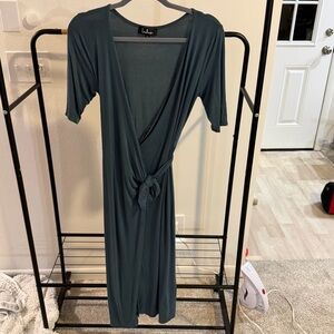 Lulu's Teal Midi Dress